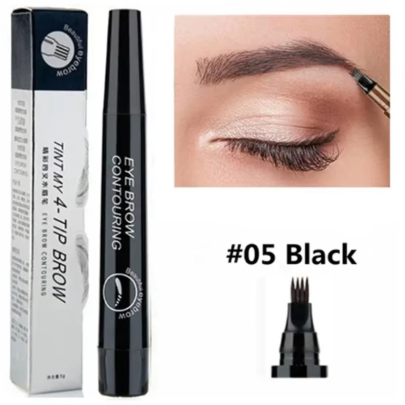 Glamdefine™ 4-In-1 Precision Makeup Pen – Eyeliner, Eyebrow, Contour & Lip Liner in One Long-Lasting Waterproof Tool