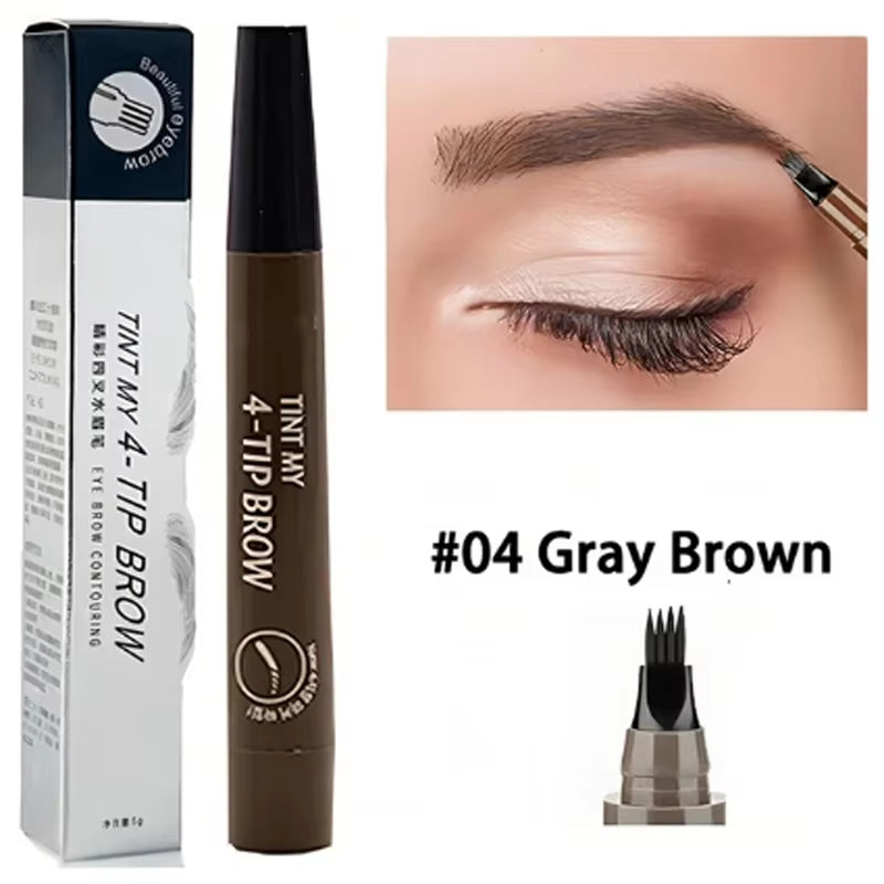 Glamdefine™ 4-In-1 Precision Makeup Pen – Eyeliner, Eyebrow, Contour & Lip Liner in One Long-Lasting Waterproof Tool